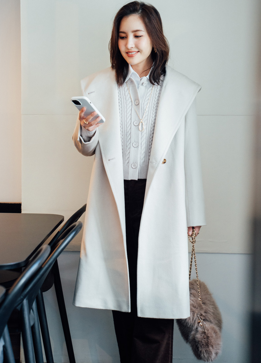 粗織麻花短款圓領小外套